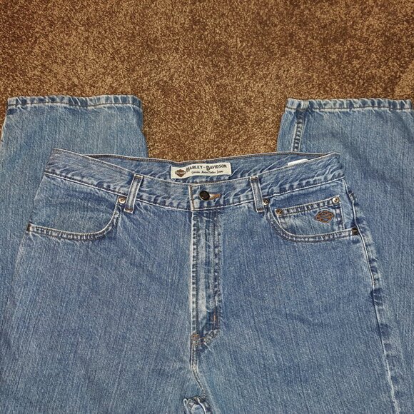 Men's Harley-Davidson Original Straight Jean - Medium Indigo Stone Wash 36x36 - Picture 7 of 16